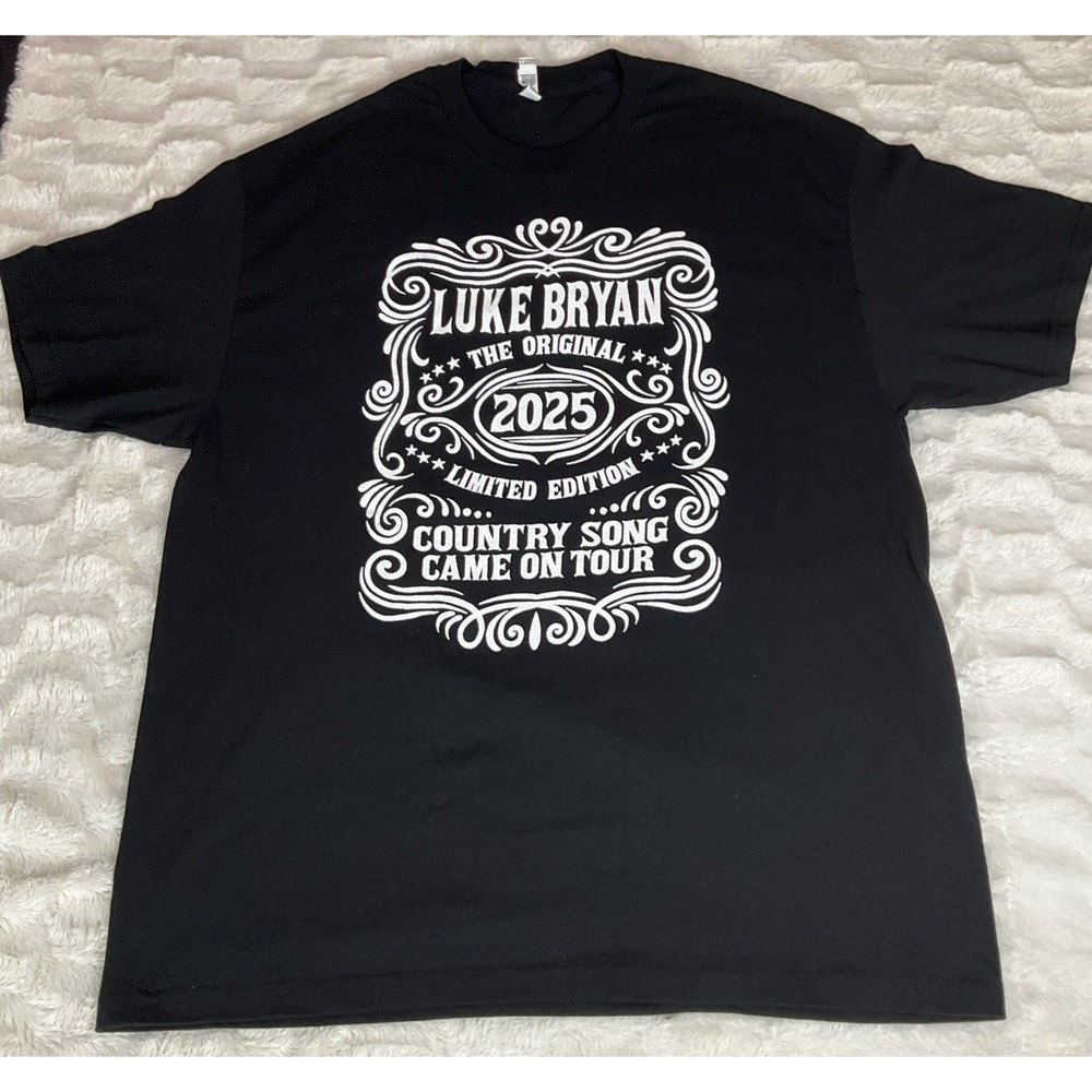 Luke Bryan 2025 Men's Black XL Country Song Came On Tour Shirt Limited Edition